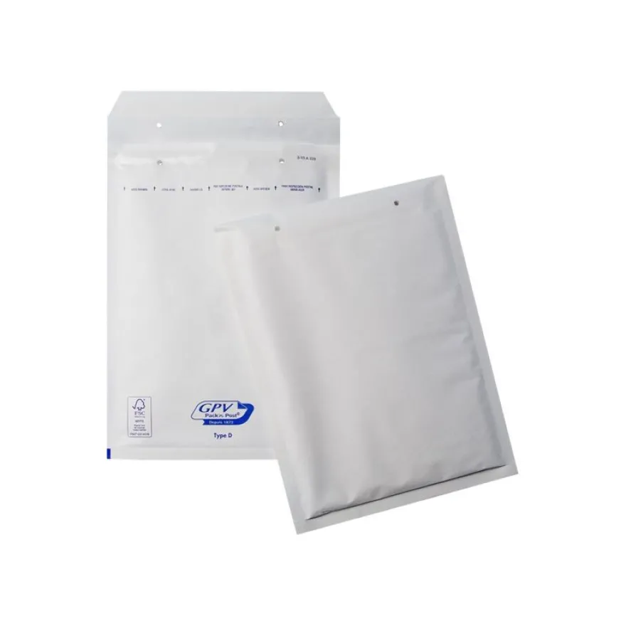 GPV Pack'n Post - 100 Pochettes bulles - 170 x 265 mm - bande de protection