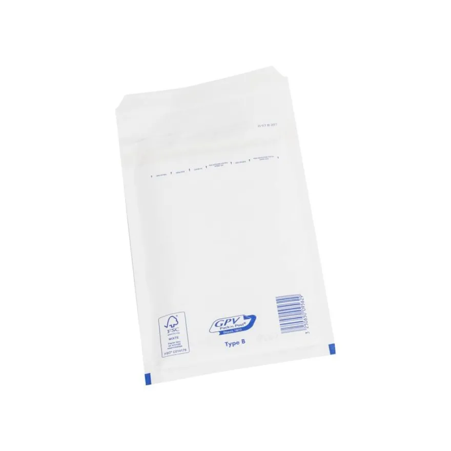 GPV Pack'n Post - 200 Pochettes bulles - 120 x 215 mm - bande de protection