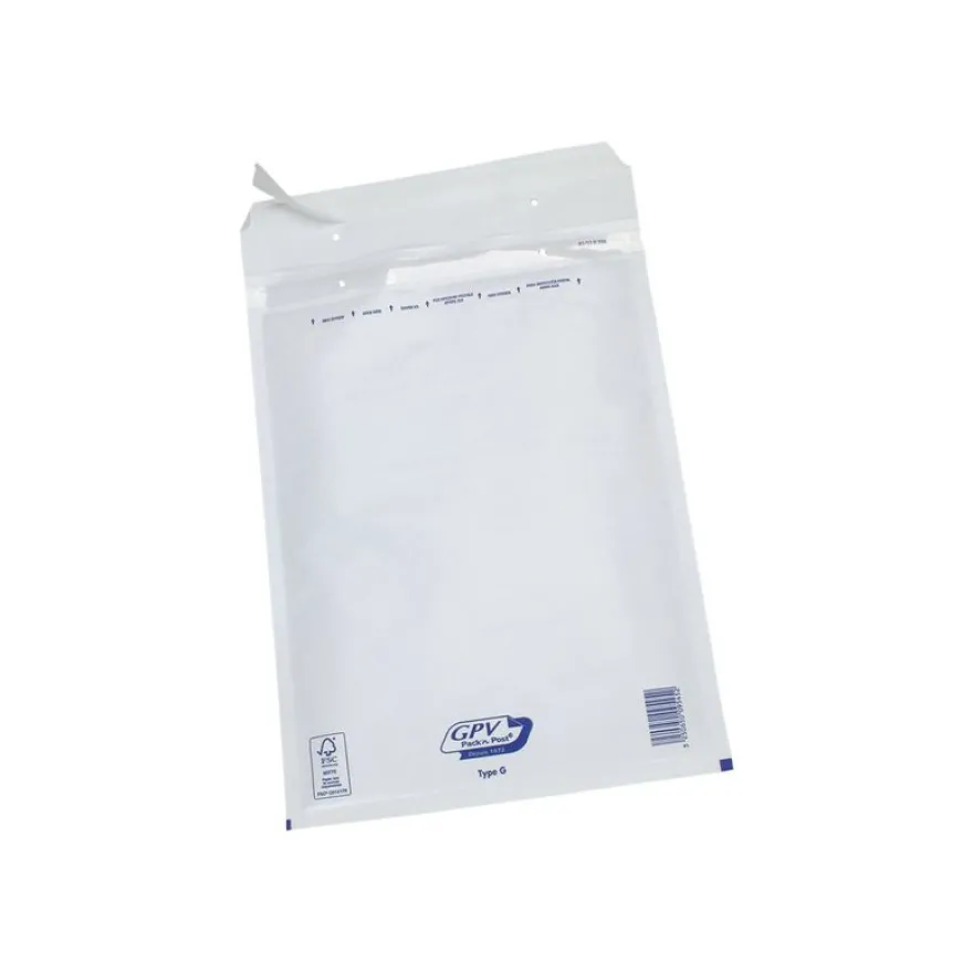 GPV Pack'n Post - 100 Pochettes bulles - 230 x 335 mm - bande de protection