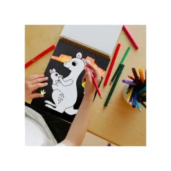 Graffy Black, Animals of the world - livre à colorier (relié par spirale)