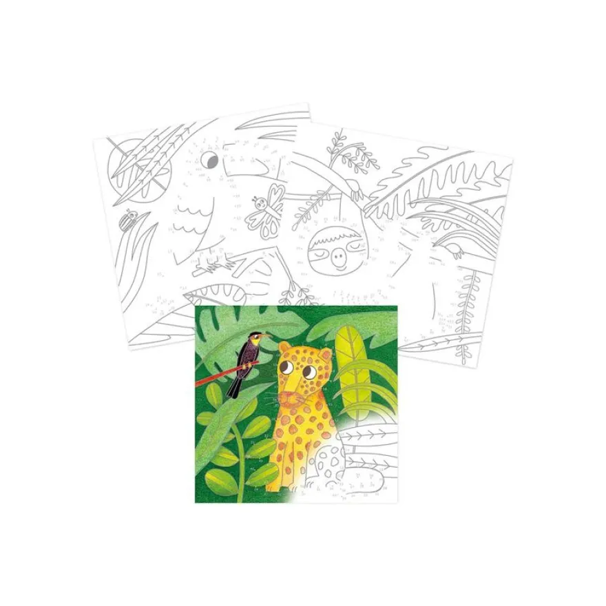 Graffy Point, Jungle - Carnet de coloriage à relier - Avenue Mandarine
