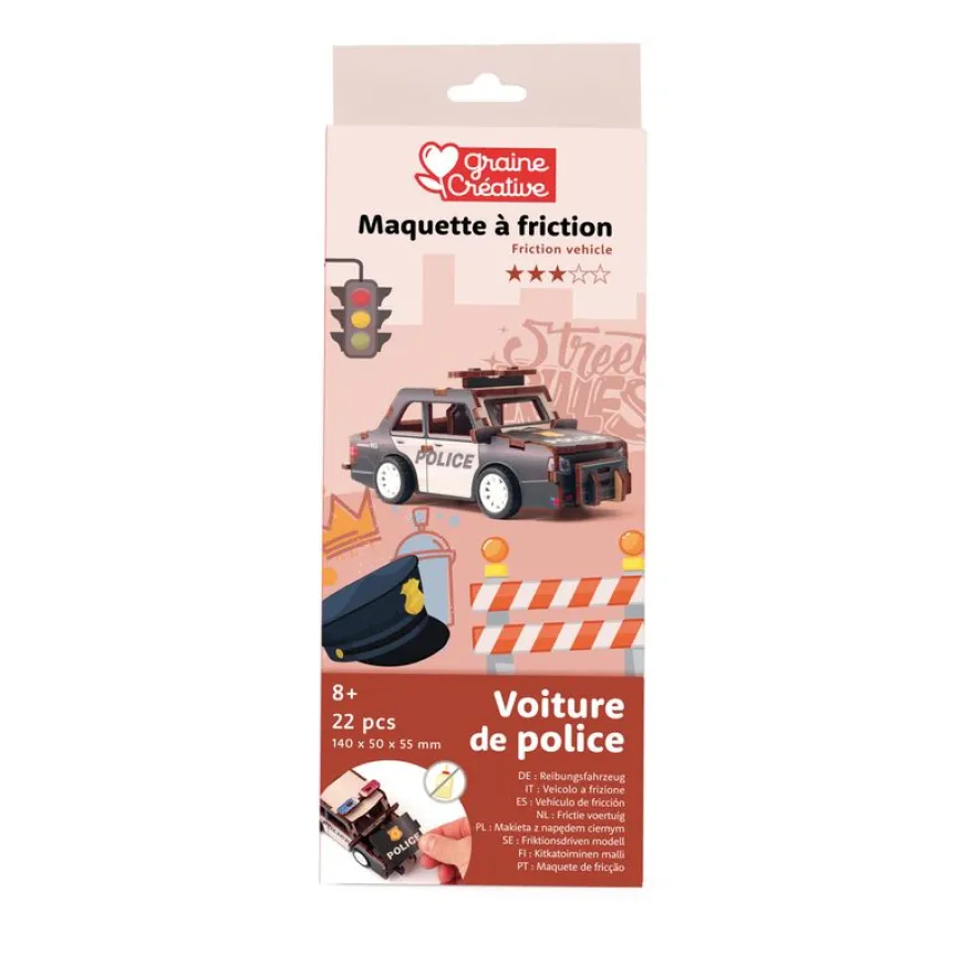 Graine Creative - Maquette Bois - Police - puzzle 3D