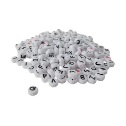 Graine Creative - sachet de 250 perles alphabet - blanc