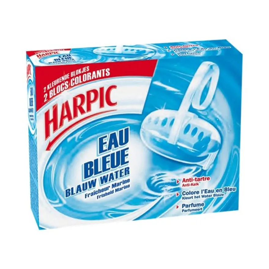 Harpic - Bloc WC antitartre - fraîcheur marine - pack de 2 tablettes