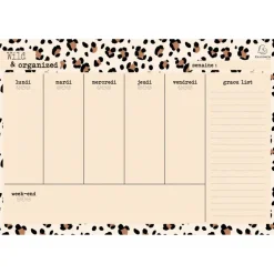 Hebdo Planner Roar 26,5 x 18 cm - Visuel clair - Exacompta