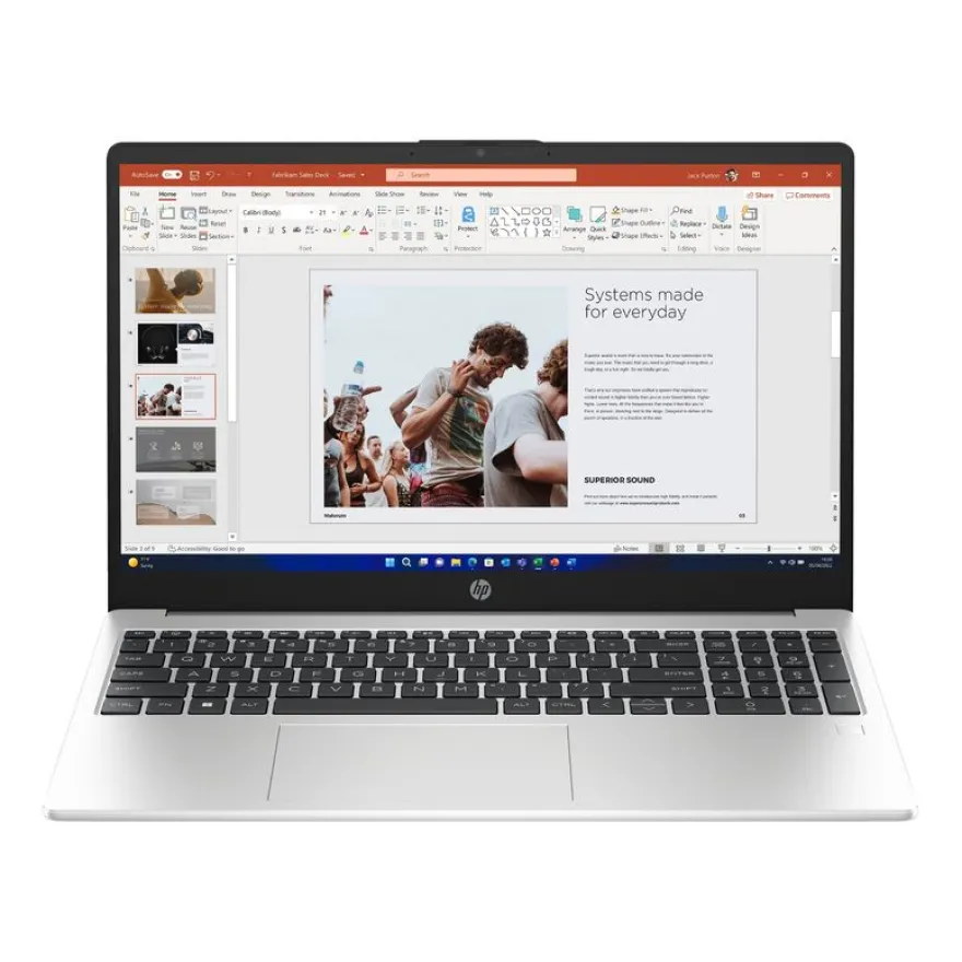 HP 255 G10 Notebook - PC portable 15,6" - AMD Ryzen 5 - 7530U - 16 Go RAM - 512 Go SSD NVMe - argent - clavier : Français