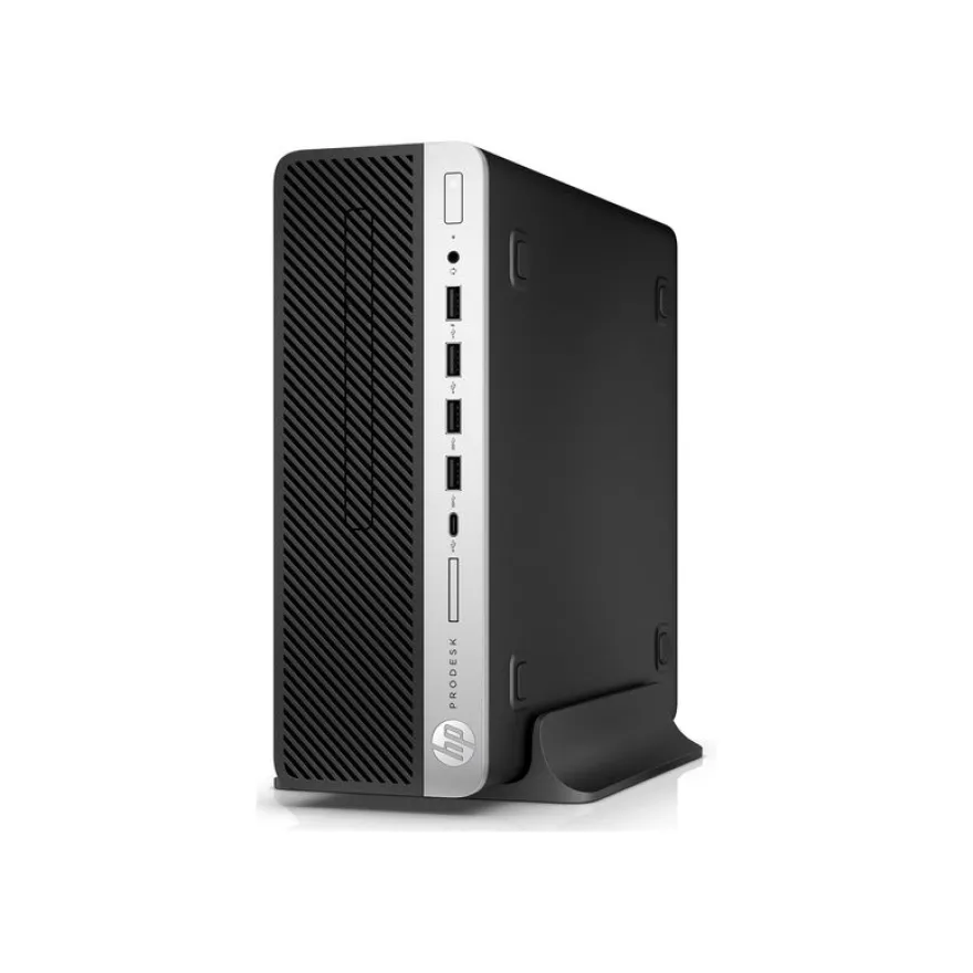 HP ProDesk 600 G4 - Unité centrale reconditionné Grade A - SFF Core i3 8100 - RAM 8 Go - SSD 128 Go - Win 11 - noir et argent