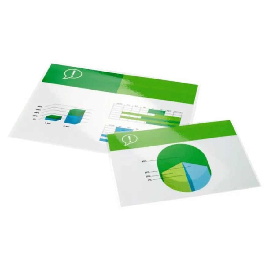 Ibico - pack de 100 - brillant - 216 x 303 mm - pochettes plastifiées