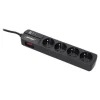 INFOSEC S4 Black Line II - Multiprise parafoudre 4 prises - parasurtenseur 2500 W
