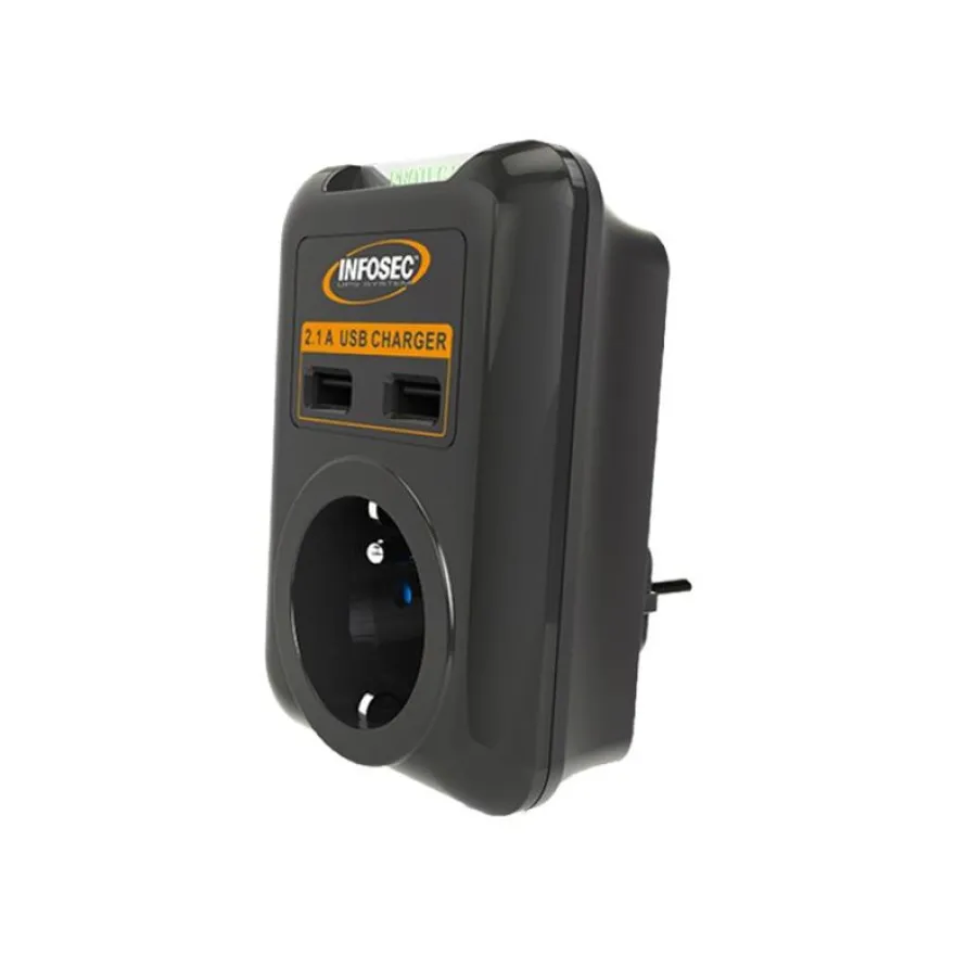 INFOSEC S1 USB NEO - Parasurtenseur - 3680 Watt - noir