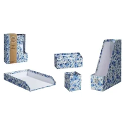 Ink Bosquet - Parure de bureau en carton - 4 pièces