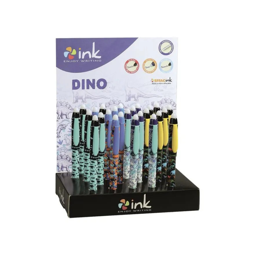 Ink EFFACink Dino - Stylo à bille effaçable - différents modèles disponibles