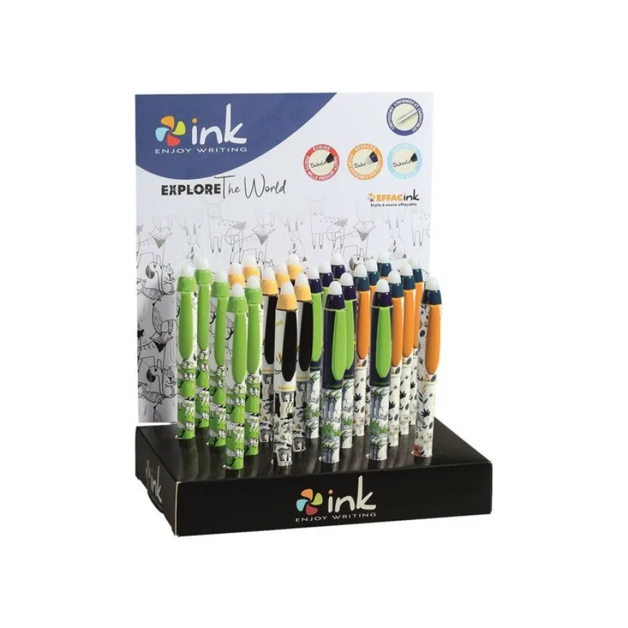 Ink EFFACink Explore The World - Stylo à bille effaçable - différents modèles disponibles