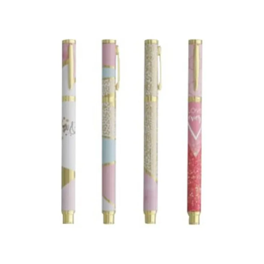 Ink Metal - Roller gel Glitter pink - différents modèles disponibles