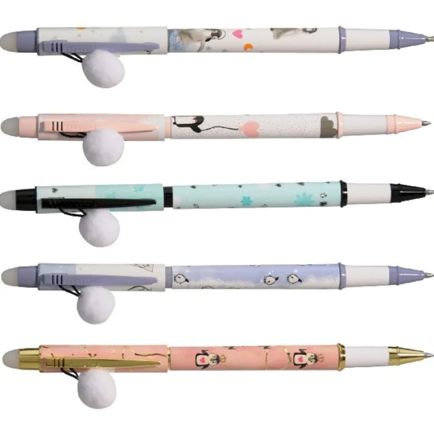 Ink Metal Just Chill Pinguin - Roller bleu - corps plastique - différents modèles disponibles