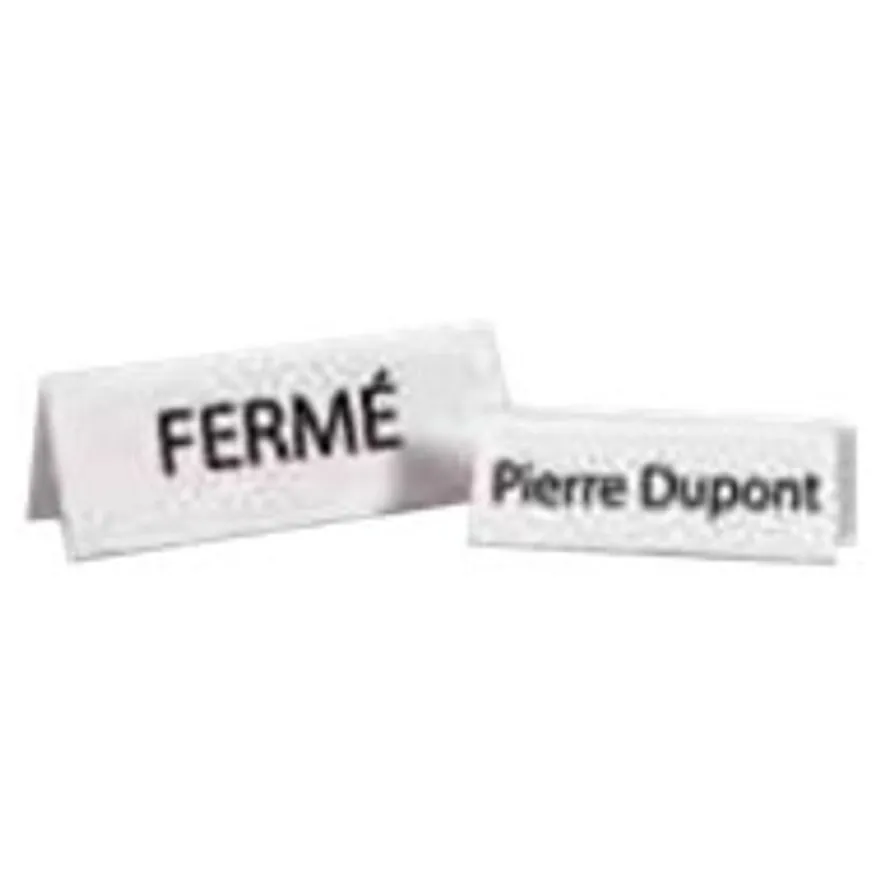 INOVSHOP - Chevalet porte nom 120 x 45 mm