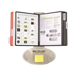 INOVSHOP - Lutrin de comptoir en plastique - fourni avec 10 pochettes A4 multi-coloris