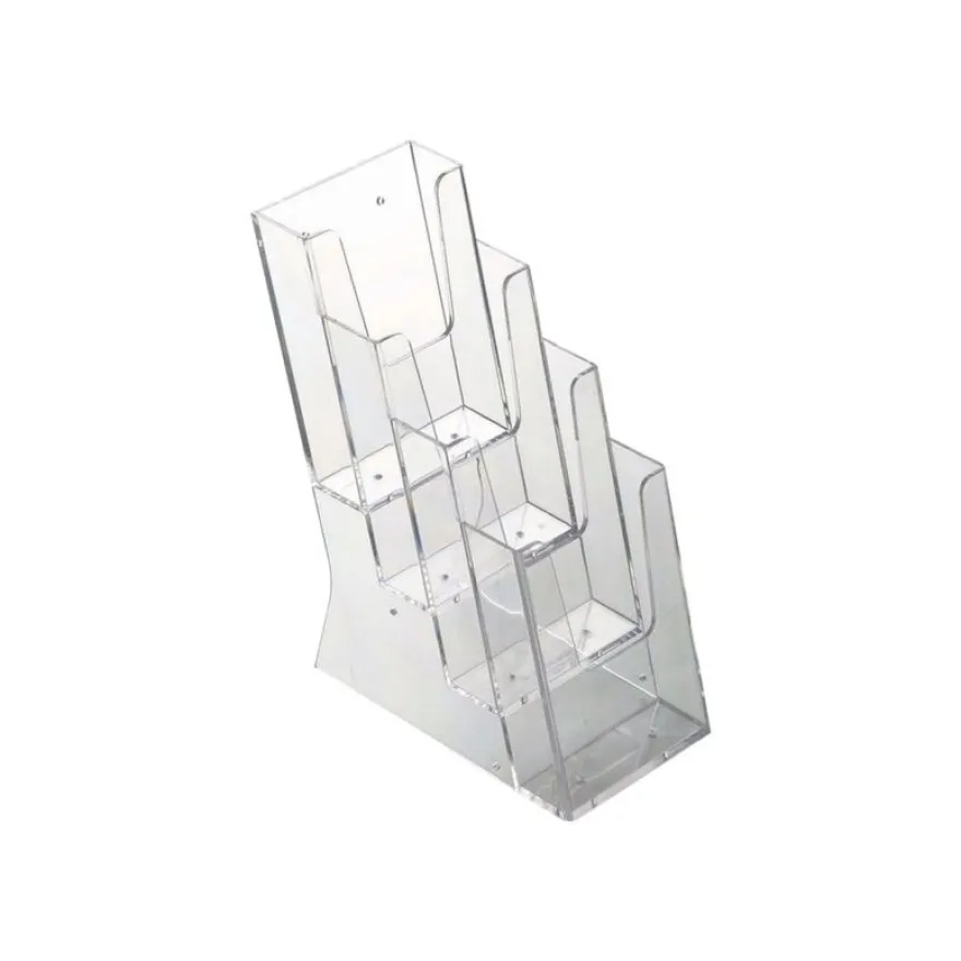INOVSHOP - Porte-brochures de comptoir A6 - 4 compartiments
