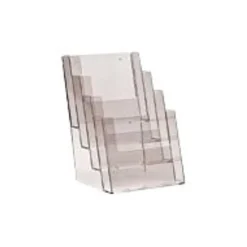 INOVSHOP - Porte-brochures de comptoir A4 - 4 compartiments