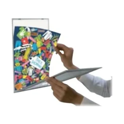 INOVSHOP - Porte-visuel d'information adhésif gris