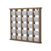 INOVSHOP - Présentoir de cartes de visite mural - 5 x 5 compartiments - finition bois foncé