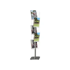 INOVSHOP - Présentoir de sol 5 niveaux pour brochures A4 - 5 bacs sur 1 face