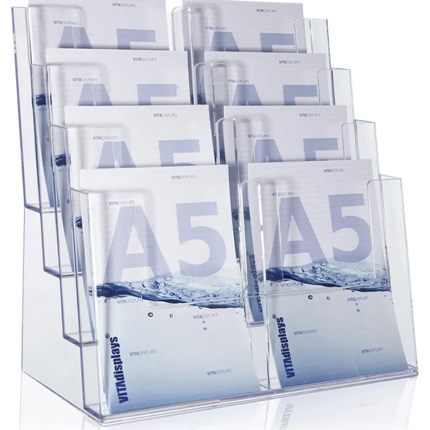 INOVSHOP - Présentoir multi-formats pour brochures A4, A5, 1/3 A4, A6