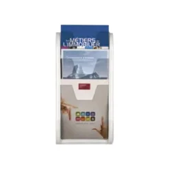 INOVSHOP - Trieur mural / Porte-brochures monobloc 3 niveaux A4 - blanc