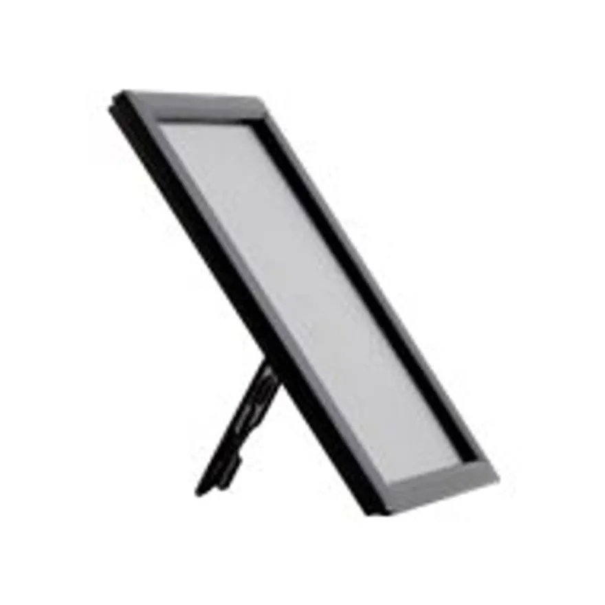 INOVSHOP Ecoframe - Cadre porte-affiche clippant à poser ou à fixer au mur - A6 - noir