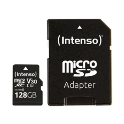 Intenso Professional - Carte mémoire flash (adaptateur microSDXC vers SD inclus) - 512 Go - Video Class V30 / UHS-I U3 / Class10