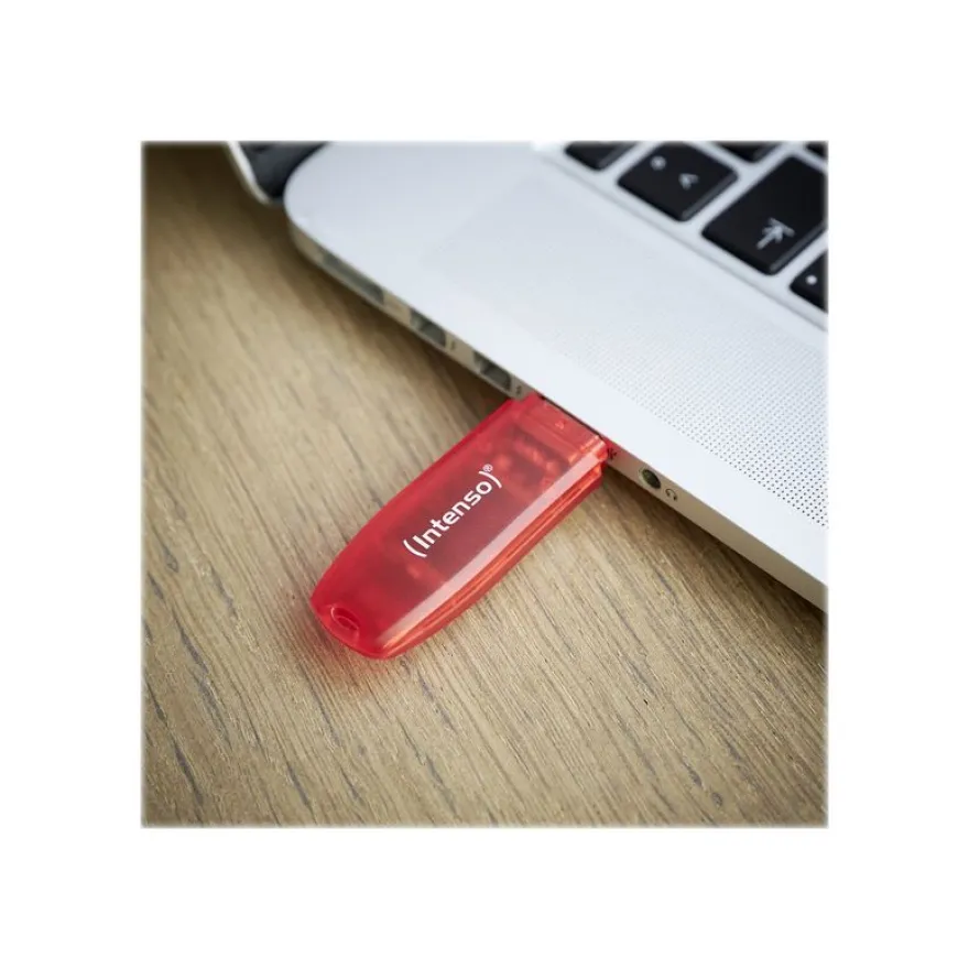 Intenso Rainbow Line - clé USB - 128 Go - rouge