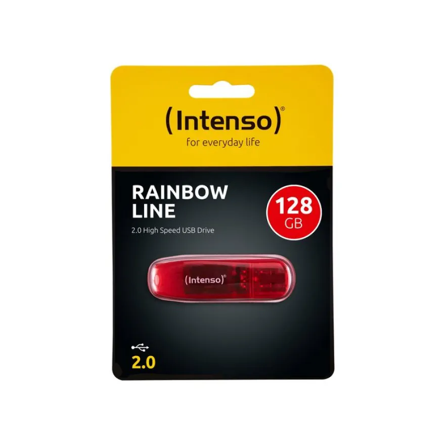 Intenso Rainbow Line - clé USB - 128 Go - rouge