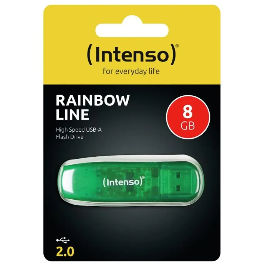 Intenso Rainbow Line - clé USB 8 Go - USB 2.0 - vert