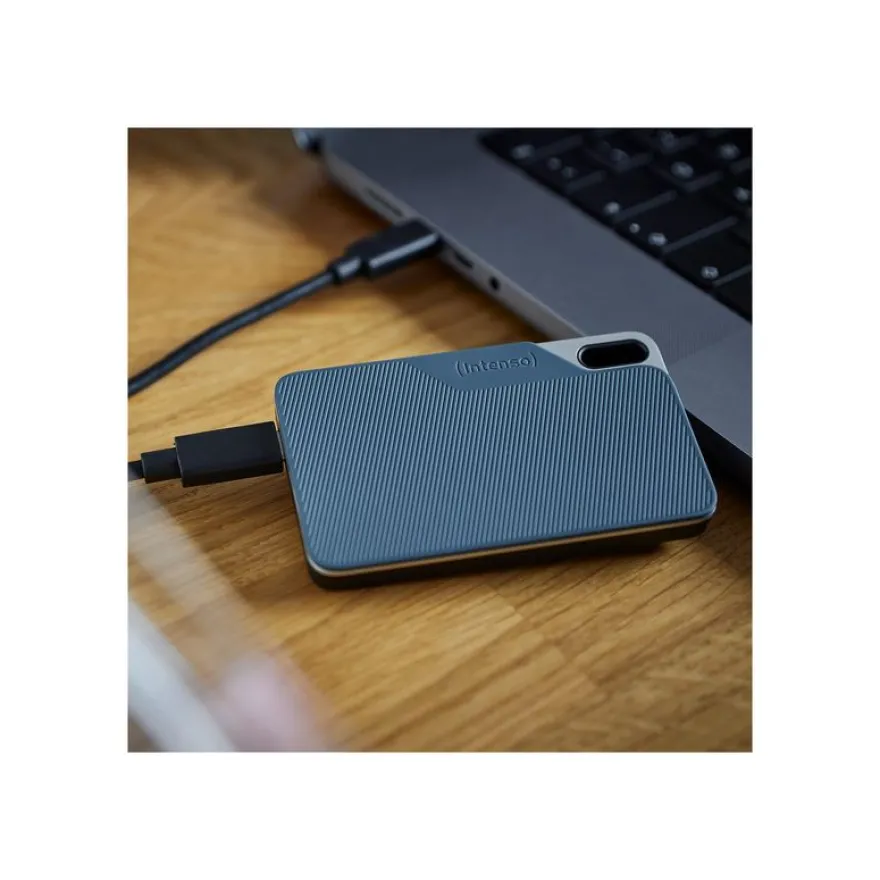 Intenso TX100 - SSD - 1 To - externe (portable) - USB 3.2 Gen 1x1 (USB-C connecteur) - gris-bleu