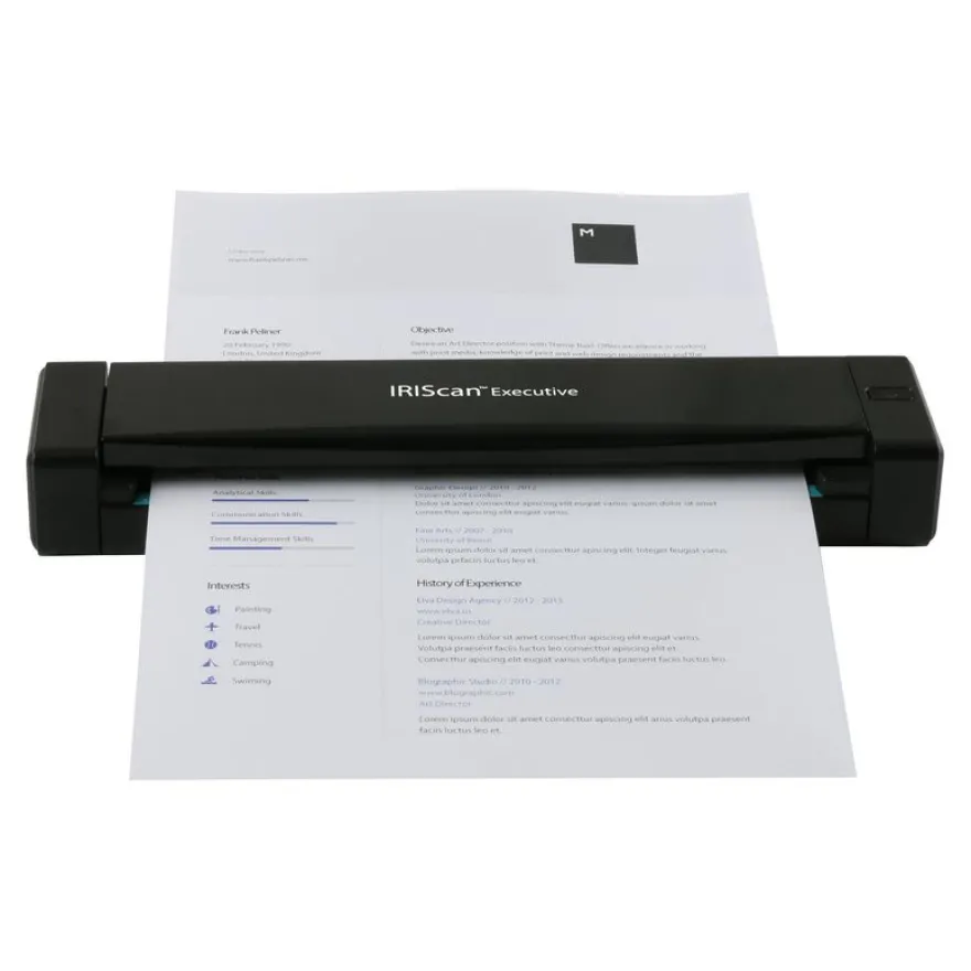 IRIS IRIScan Executive 4 - scanner de documents A4 - portable - 600 ppp x 600 ppp - blanc
