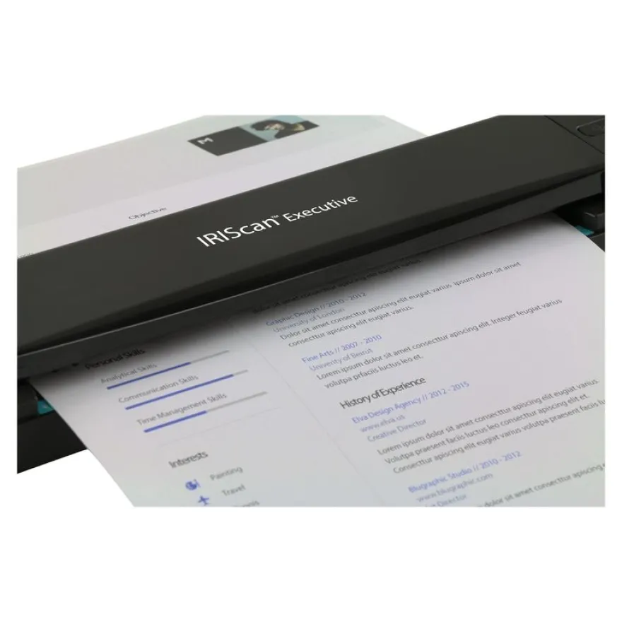 IRIS IRIScan Executive 4 - scanner de documents A4 - portable - 600 ppp x 600 ppp - blanc
