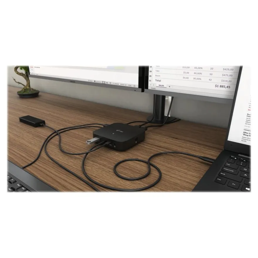 i-Tec - Station d'accueil - USB-C 3.1 Gen 2 / Thunderbolt 3 - HDMI, DP - GigE - 112 Watt - avec chargeur universel i-Tec 112 W - Europe