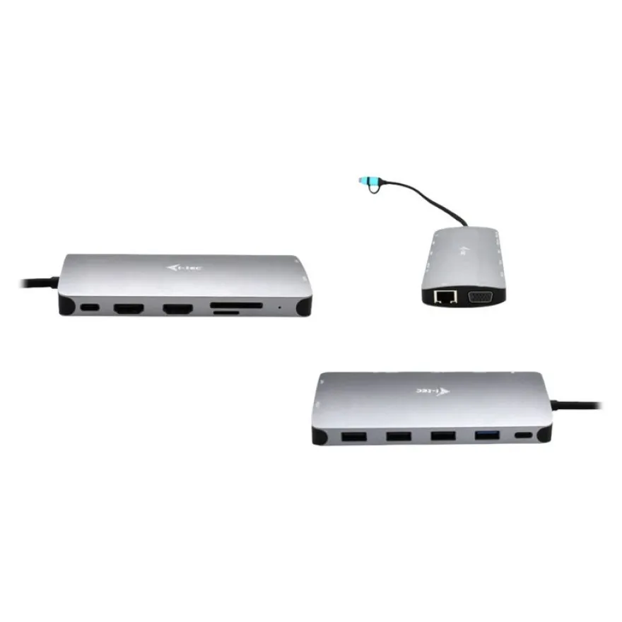 i-Tec Nano Dock - Station d'accueil - USB 3.0 / USB4 / Thunderbolt 4 - VGA, 2 x HDMI - GigE - Europe