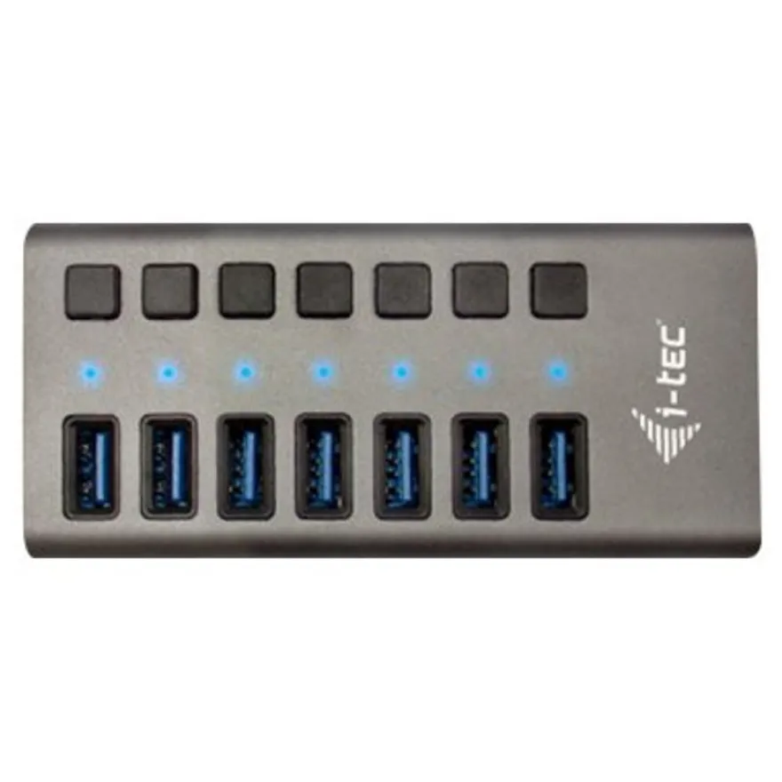 i-Tec USB 3.0 Charging HUB - Hub - 7 x SuperSpeed USB 3.0 - de bureau