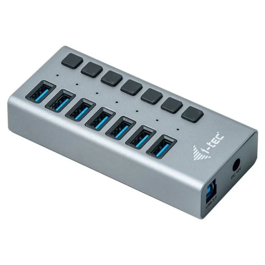 i-Tec USB 3.0 Charging HUB - Hub - 7 x SuperSpeed USB 3.0 - de bureau