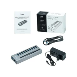 i-Tec USB 3.0 Charging HUB - Hub - 10 x SuperSpeed USB 3.0 - de bureau