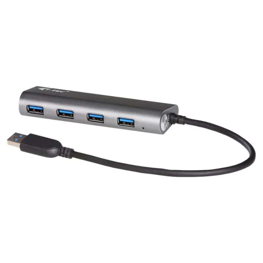 i-Tec USB 3.0 Metal Charging HUB - Hub - 4 x SuperSpeed USB 3.0 - de bureau