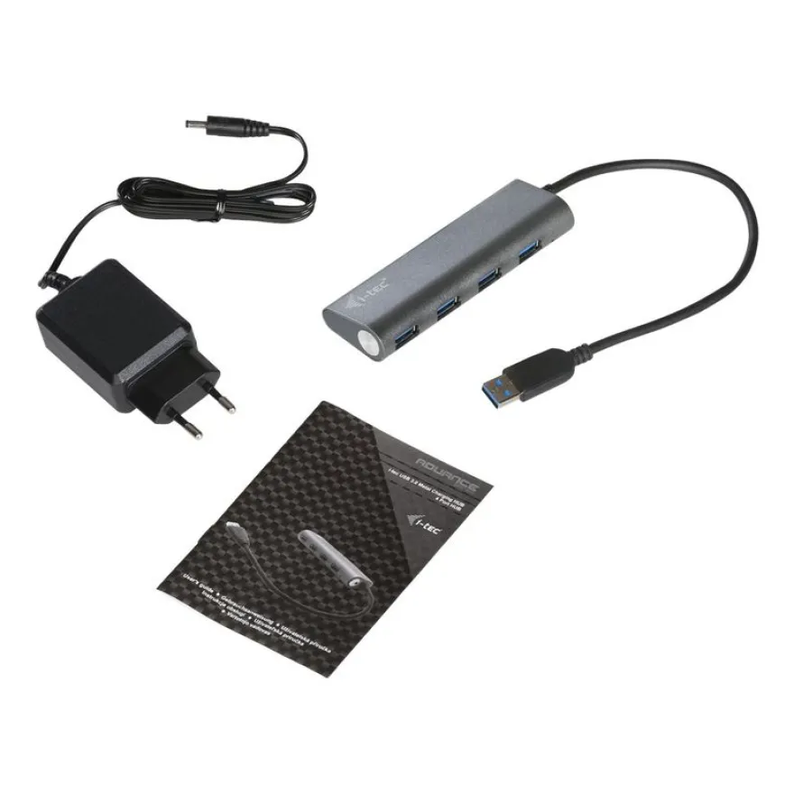 i-Tec USB 3.0 Metal Charging HUB - Hub - 4 x SuperSpeed USB 3.0 - de bureau