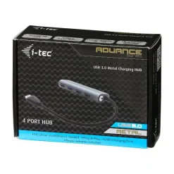 i-Tec USB 3.0 Metal Charging HUB - Hub - 4 x SuperSpeed USB 3.0 - de bureau