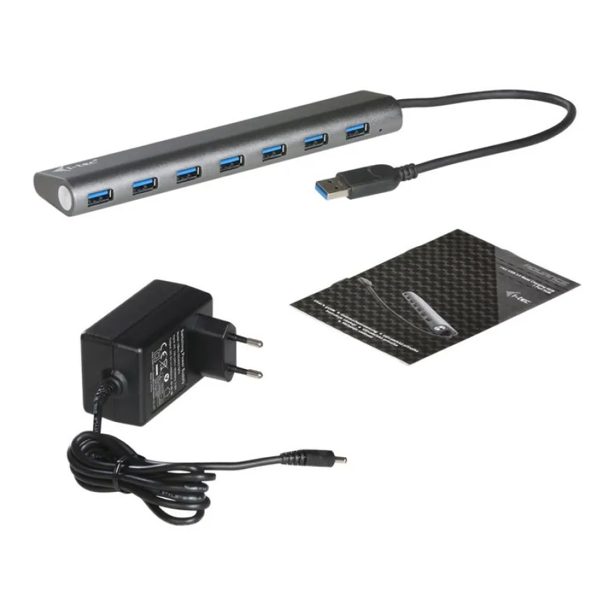 i-Tec USB 3.0 Metal Charging HUB - Hub - 7 x SuperSpeed USB 3.0 - de bureau