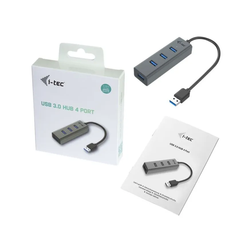 i-Tec USB 3.0 Metal Passive HUB - Hub - 4 ports