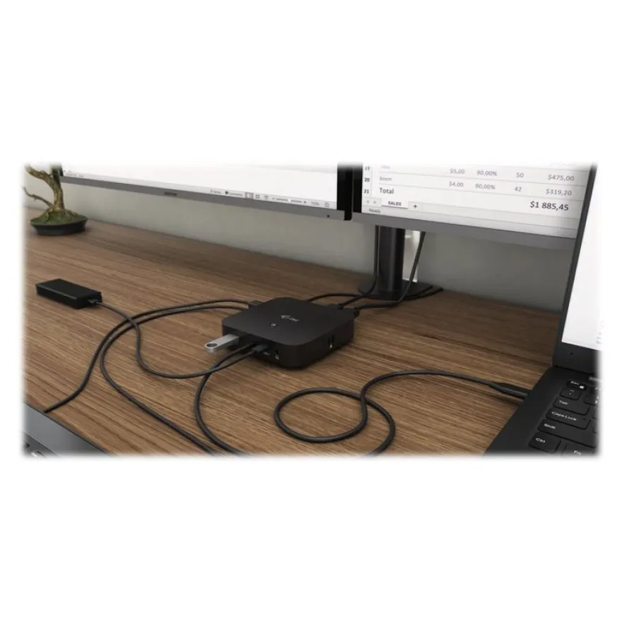 i-Tec USB-C - Station d'accueil - USB-C / Thunderbolt 3 - 2 x DP - GigE