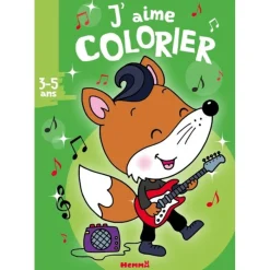 J'aime colorier (3-5 ans) - Renard rocker