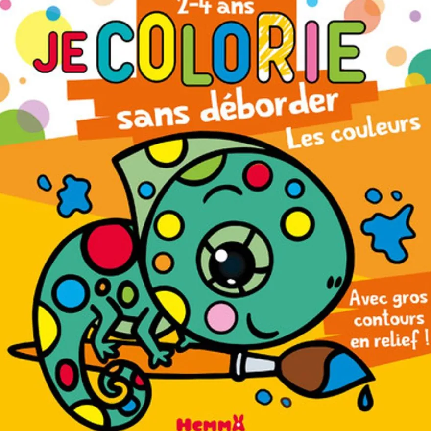 Je colorie sans déborder (2-4 ans) - Les couleurs - Avec gros contours en relief !