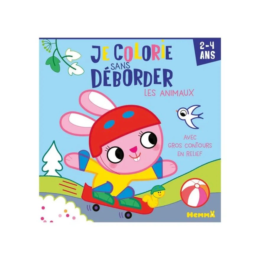 Je colorie sans deborder (2-4 ans) - les animaux -avec gros contours en relief